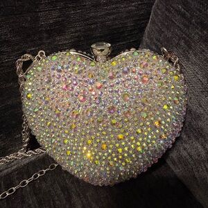 Crystal Heart Evening Bag